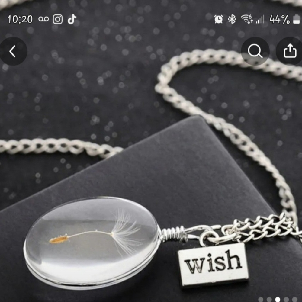 Make A Wish Dandelion Pendant Necklace